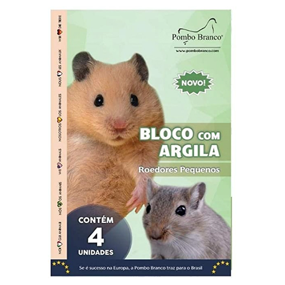Bloco de Argila Carvão para Roedores Animalíssimo Pequeno