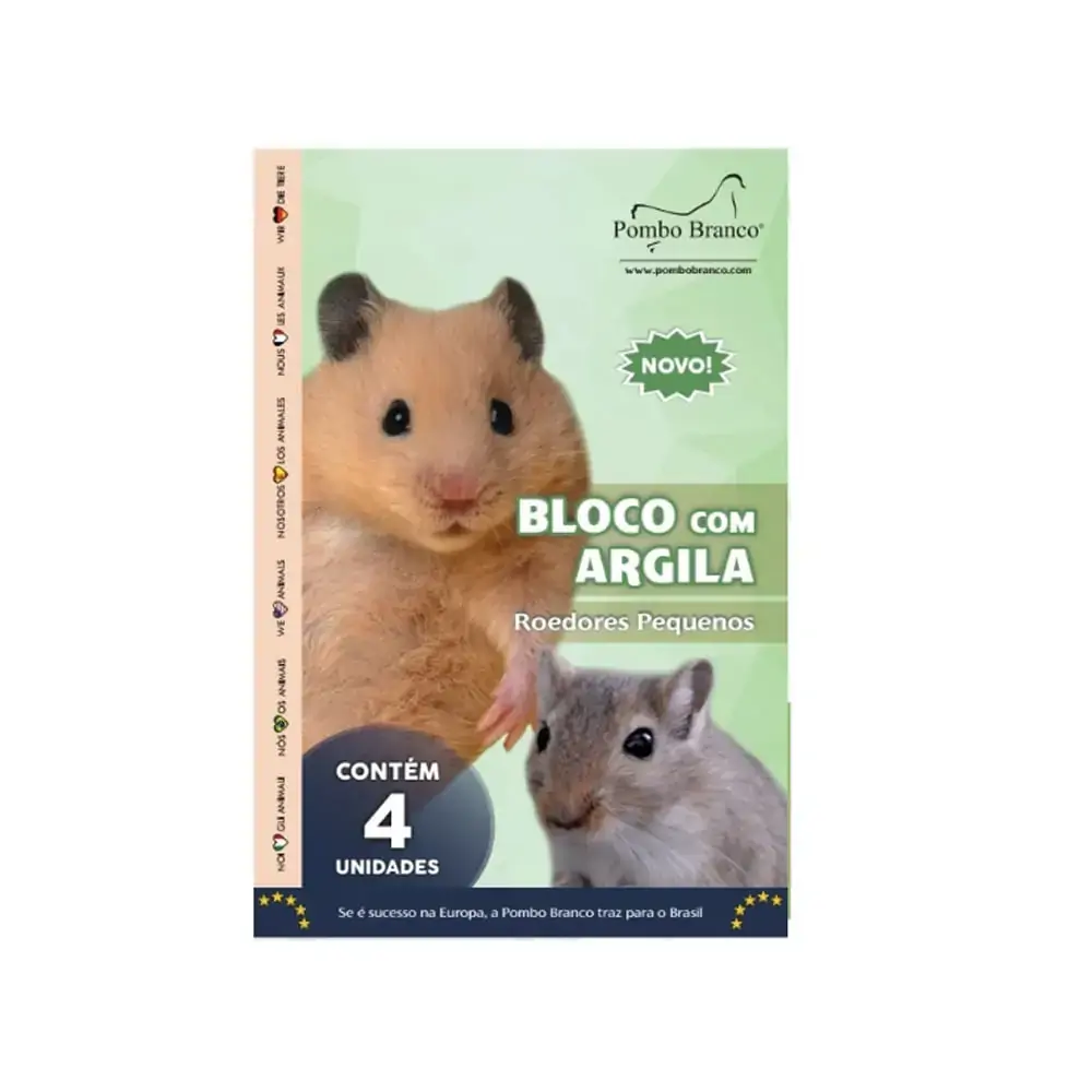 Bloco de Argila Carvão para Roedores Animalíssimo Grande