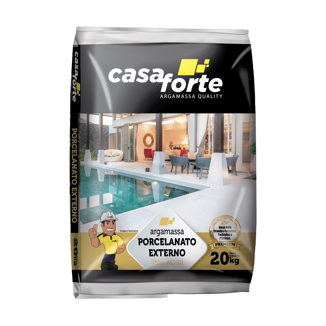 Argamassa ACIII Interno e Externo 20kg Cinza Casa Forte