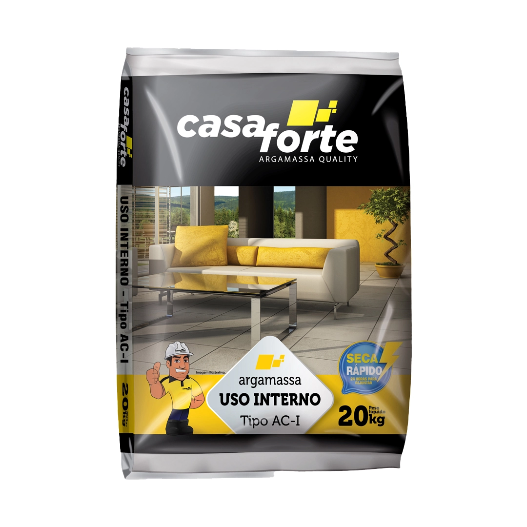 Argamassa ACI Interno 20kg Cinza Casa Forte