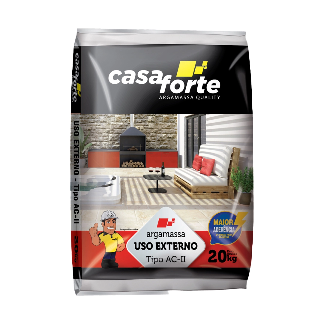 Argamassa ACII Interno e Externo 20kg Casa Forte
