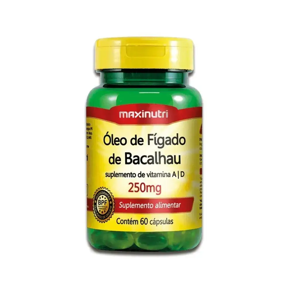 Óleo De Figado De Bacalhau C/60 Cáps Maxinutri