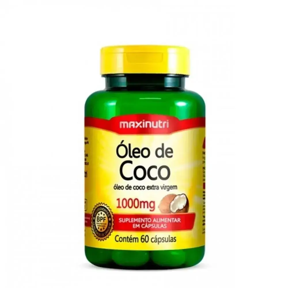 Oleo de Coco 1000mg com 60caps Maxinutri