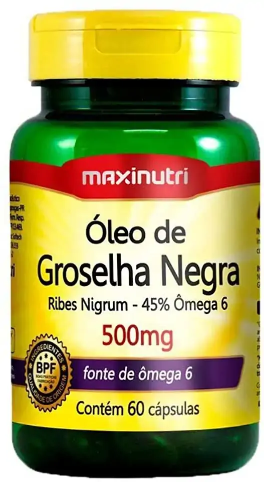 óleo De Groselha Negra 500mg 60 Cápsulas Maxinutri