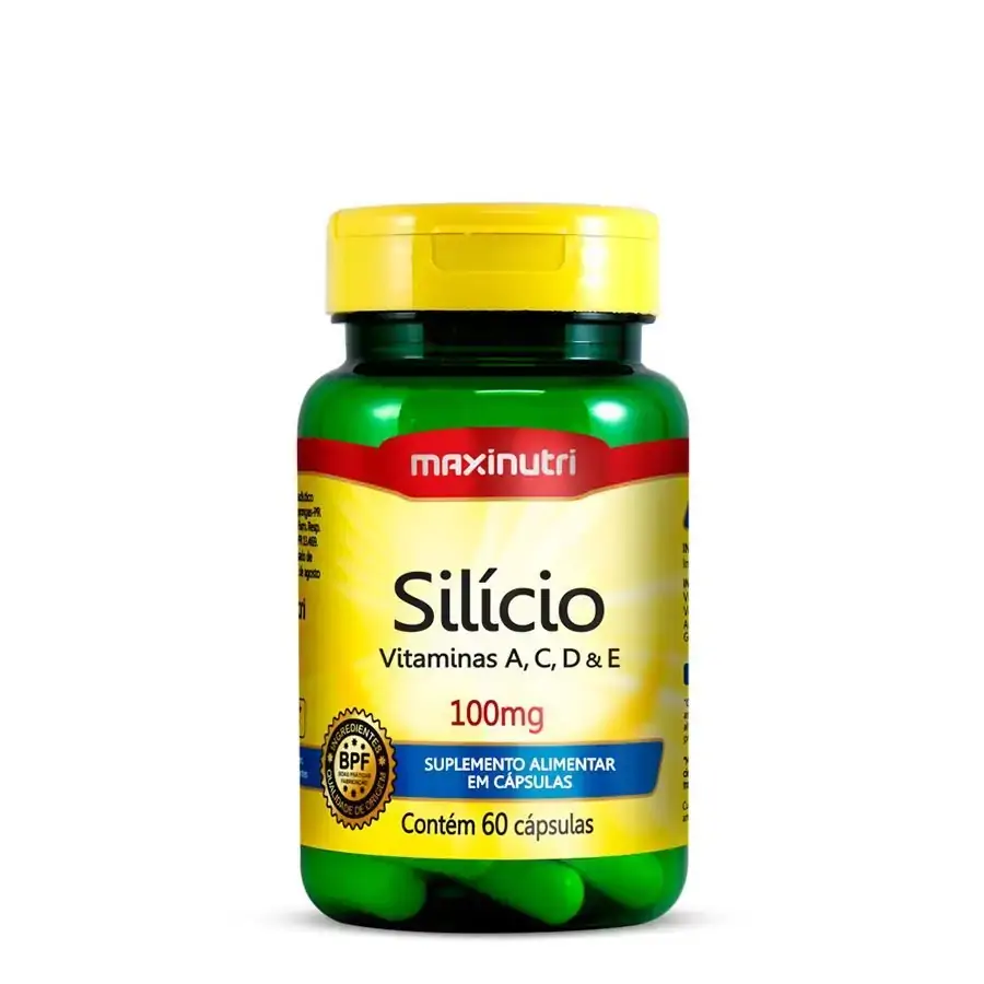 Silício + Vit. A/C/D/E 100mg 60 cápsulas - MaxiNutri
