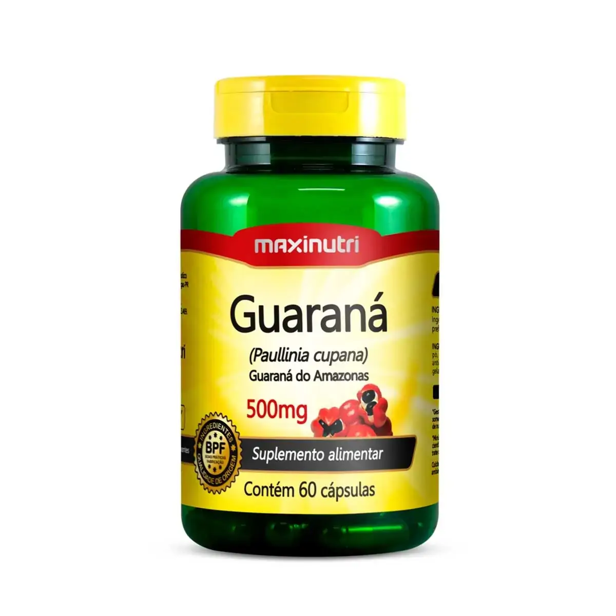 Guaraná 500mg 60Cáps Maxinutri
