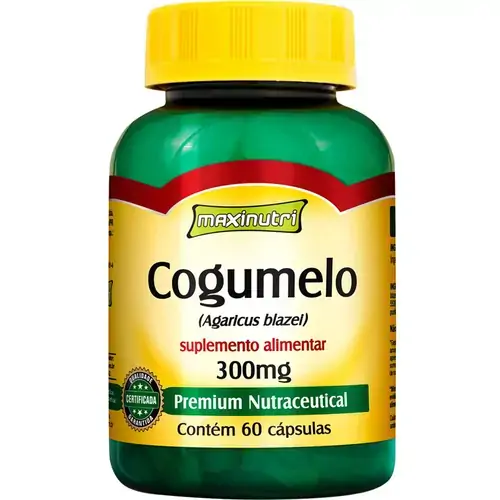 Cogumelo Agaricus Blazei 300 Mg 60 Cápsulas Maxinutri