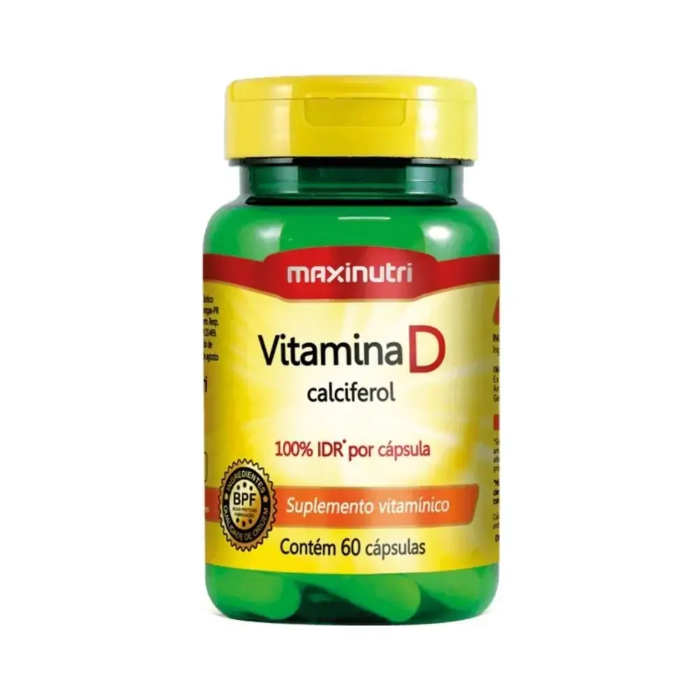 Vitamina D 100% IDR 60 Cápsulas - Maxinutri