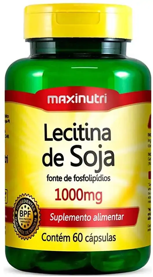 Lecitina De Soja 1000mg 60 Cápsulas Maxinutri