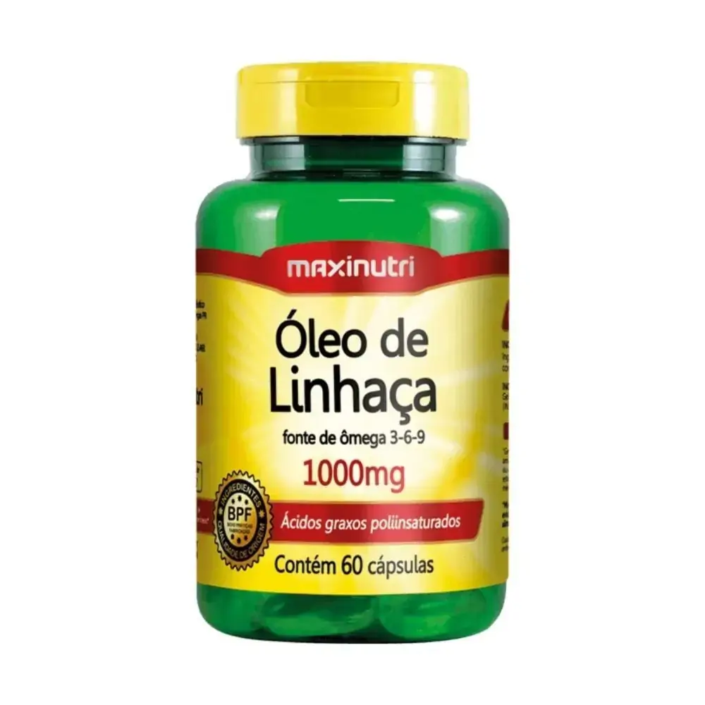 Óleo De Linhaça 60 Cápsulas De 1000mg - Maxinutri