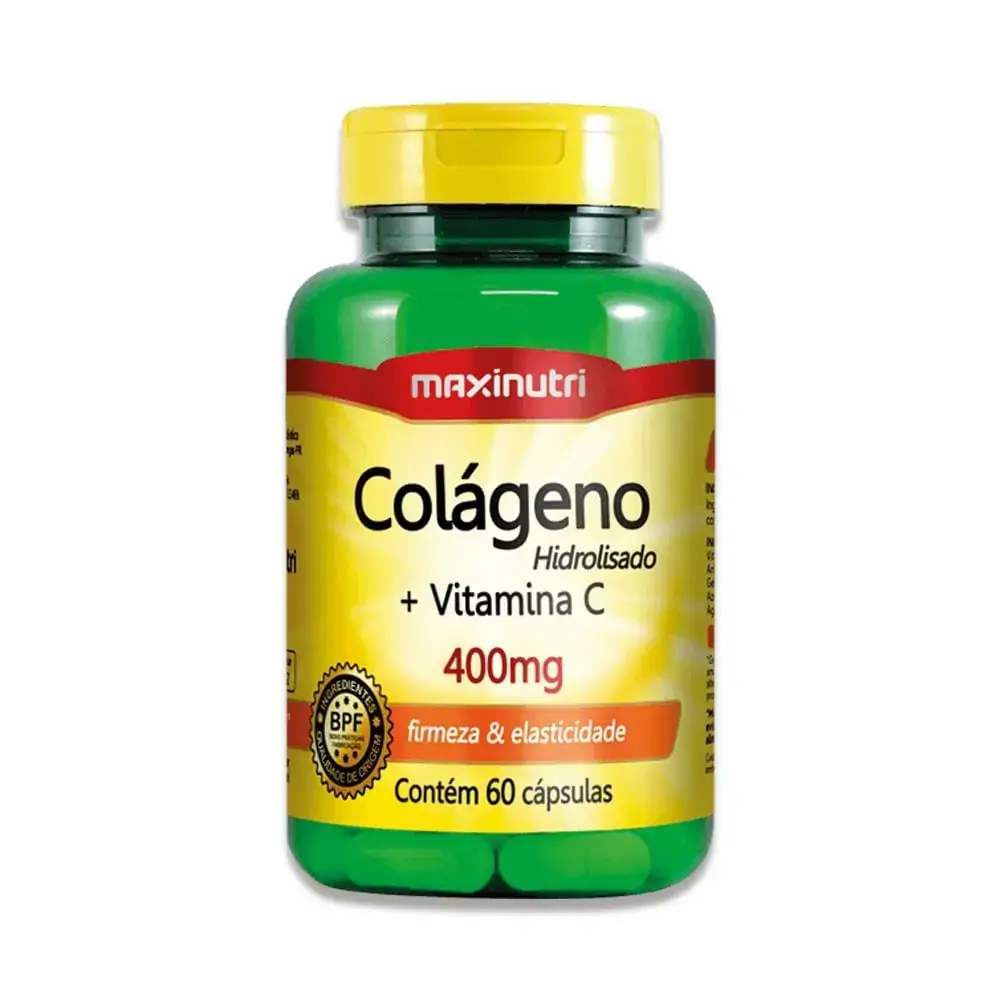 Colageno + Vitamina C 400mg 60 capsulas Maxinutri