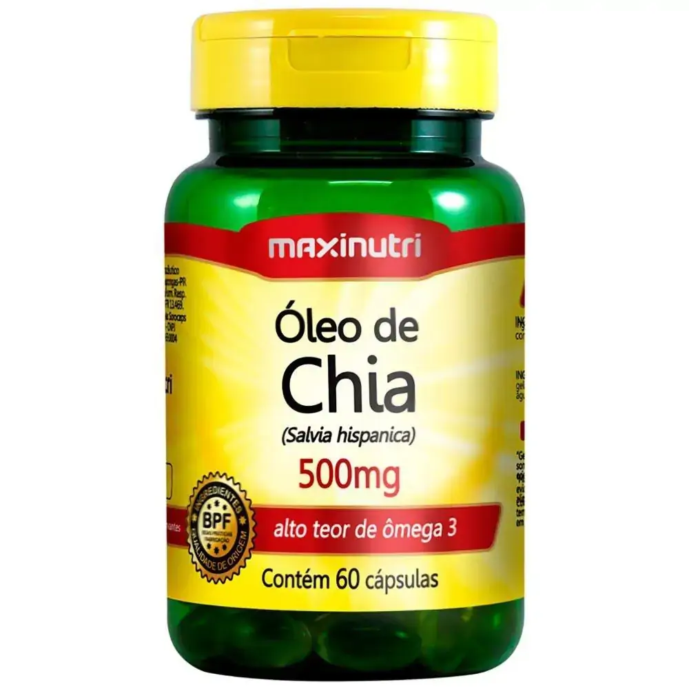 Óleo de Chia - 60 Cápsulas - Maxinutri