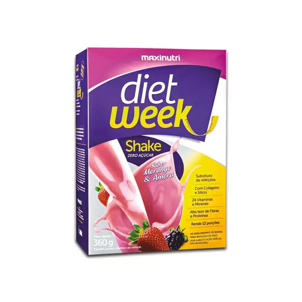 Shake Diet Week Morango e Amora 360g Maxinutri