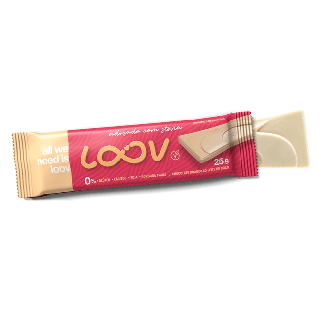Loov Chocolate Branco 25g Display 12un
