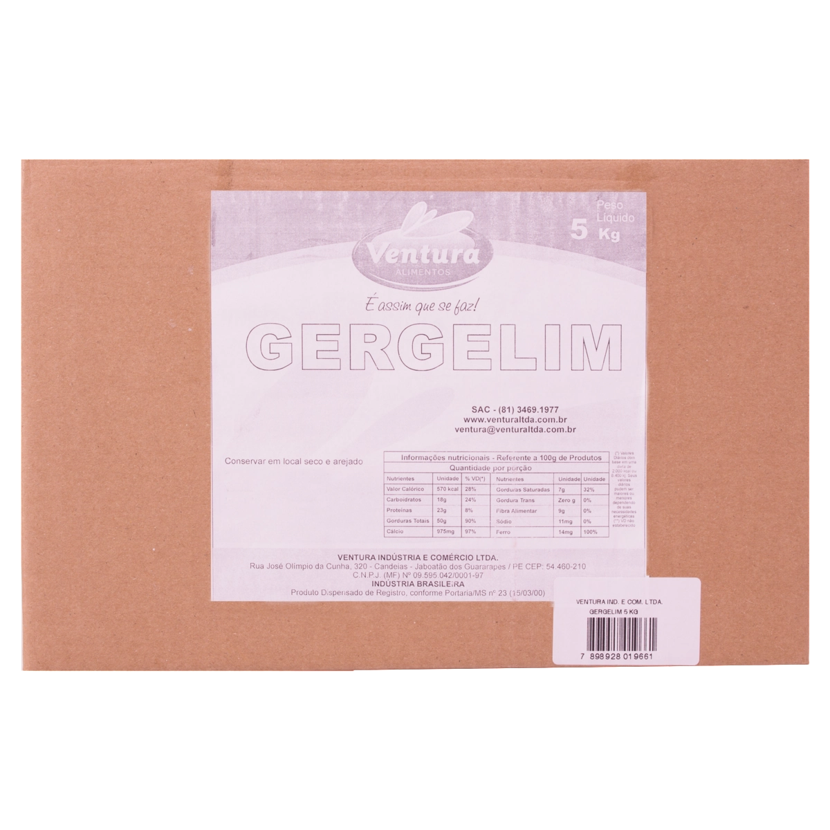 Gergelim Ventura Caixa 5kg