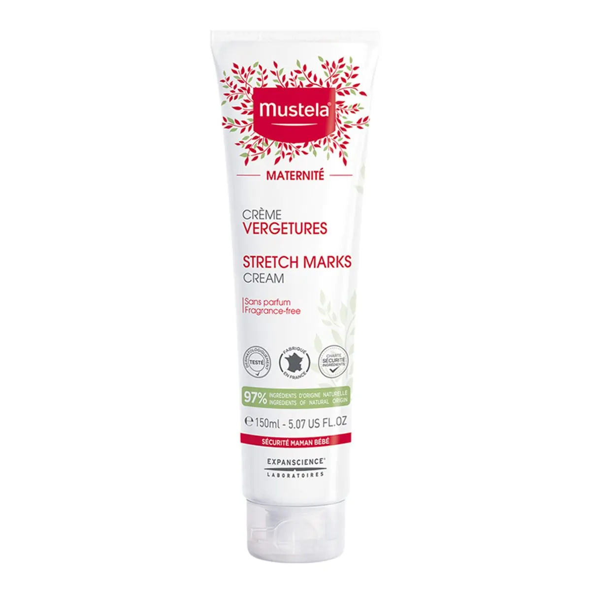Creme Corporal de Estrias Mustela Maternité 3 em 1 sem Perfume 150ml