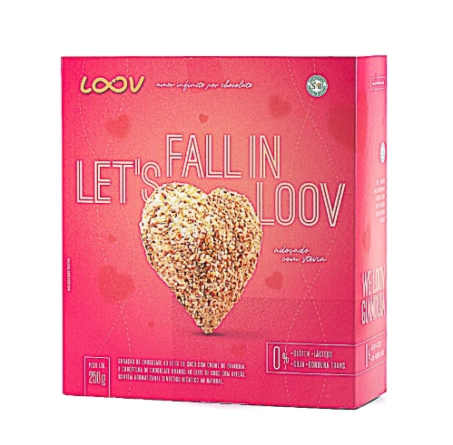 Coracao C/ Recheio De Gianduia Loov 250g