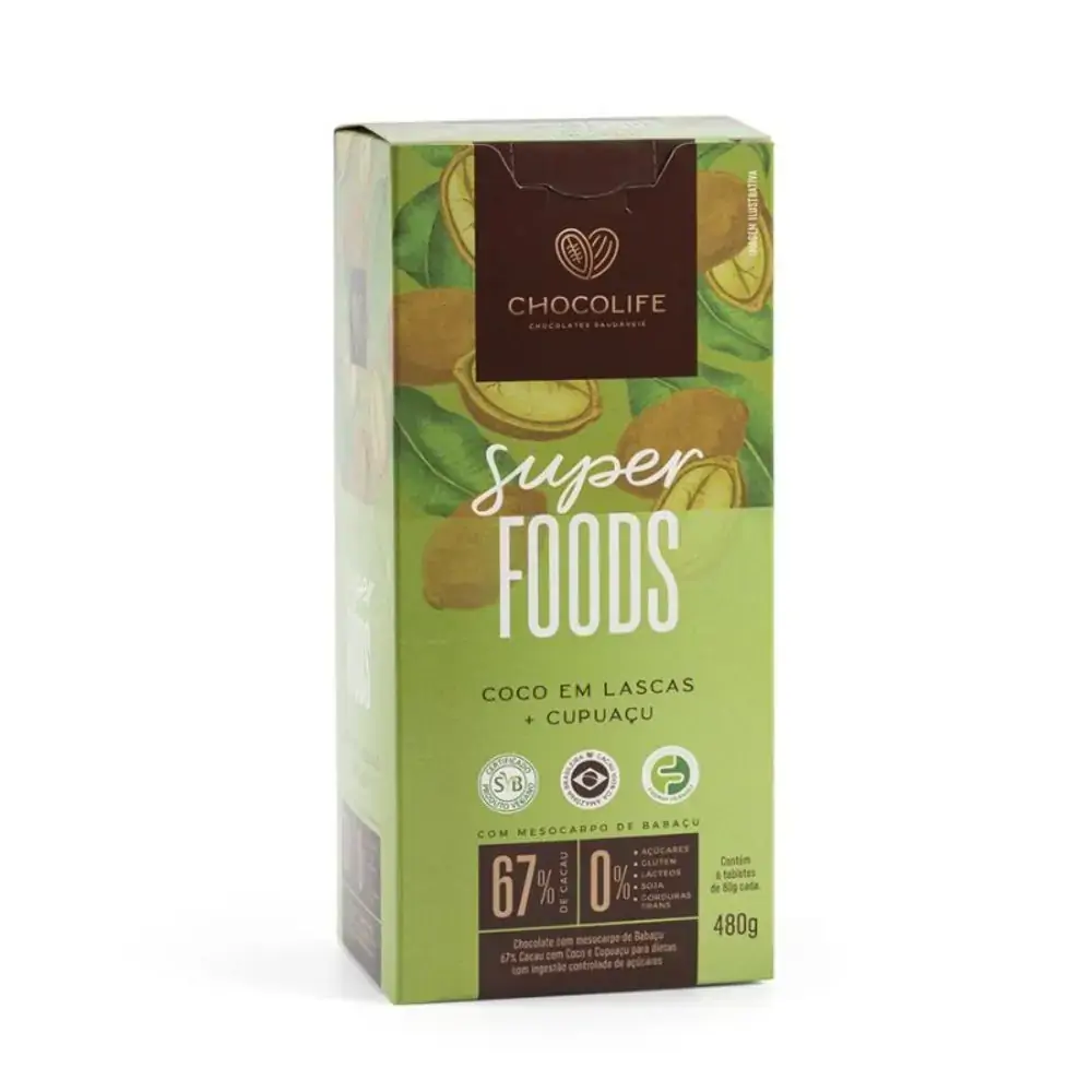 Barra Coco Em Lascas Cupuacu 80g 6 Chocolife
