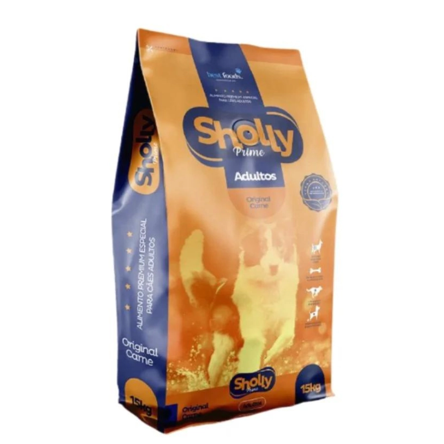 Racao Sholly Prime Original Adulto 15kg Bf