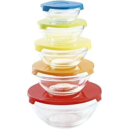 Jogo De Tigelas C/tampa Casambiente 5pcs