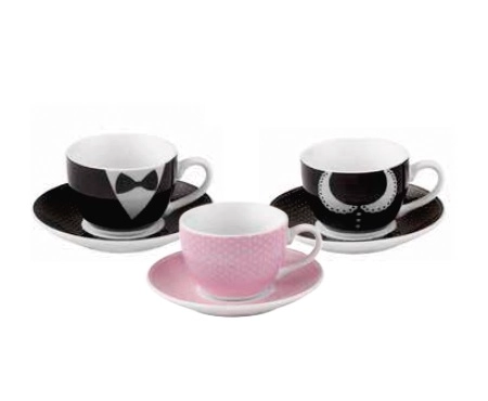 Jg.xicara Cha Casa Ambiente C/6 Pcs Mr Mrs