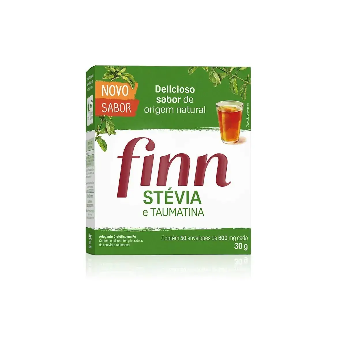 Finn Stévia e Taumatina Adoçante em Pó 50 sachês