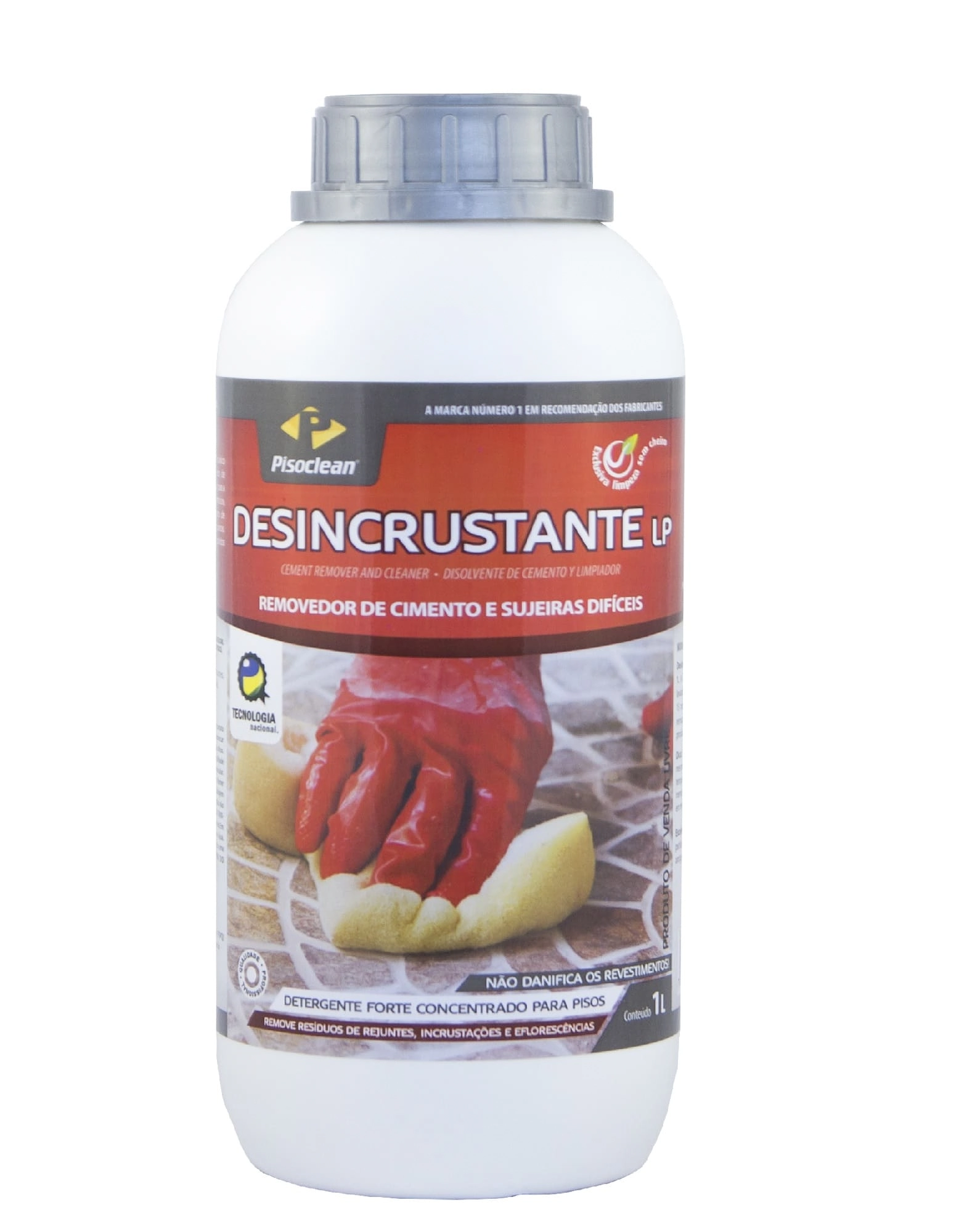 Desincrustante Lp - Removedor De Cimentos E Sujeiras Difíceis - Pisoclean - 1 Litro