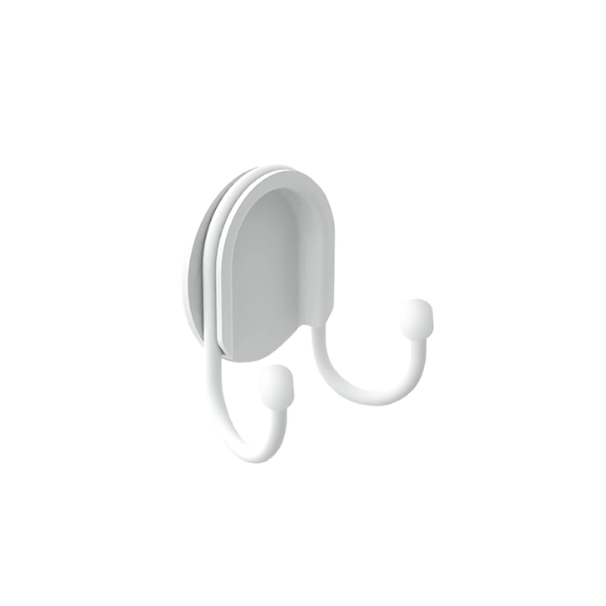 Cabide De Parede Duplo Adesivo - Branco