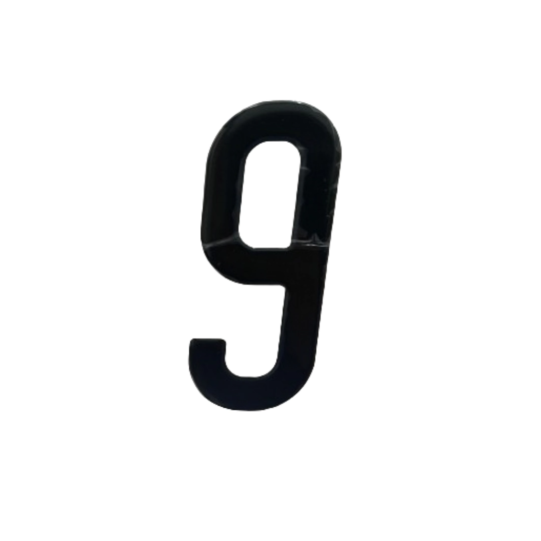 Adesivo Alfanumérico Pequeno Preto - 9