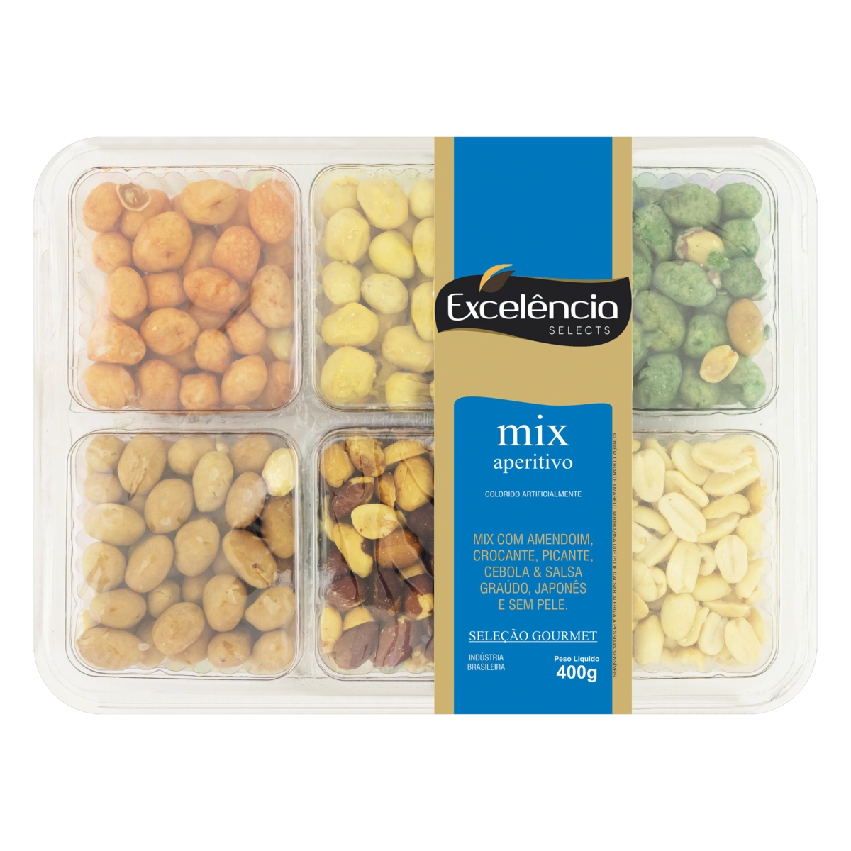 Mix De Amendoim Aperitivo Excelência Selects Seleção Gourmet Bandeja 400g