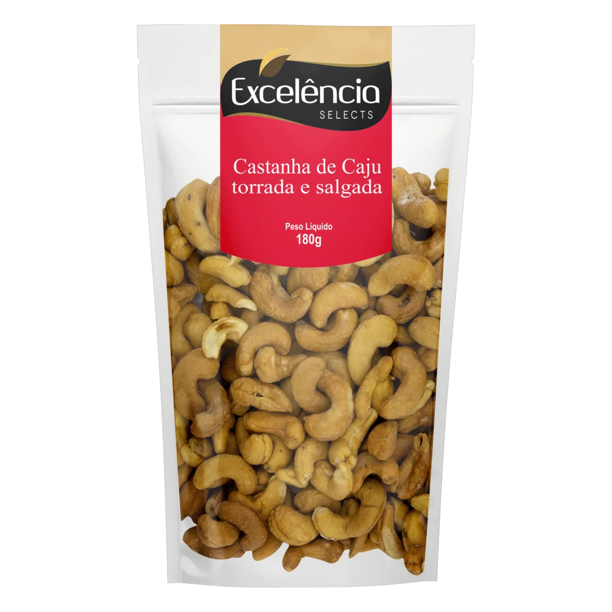 Castanha De Caju Torrada E Salgada Excelência Selects Pouch 180g
