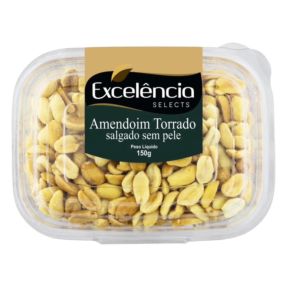 Amendoim Torrado Salgado Sem Pele Excelência Selects Pote 150g