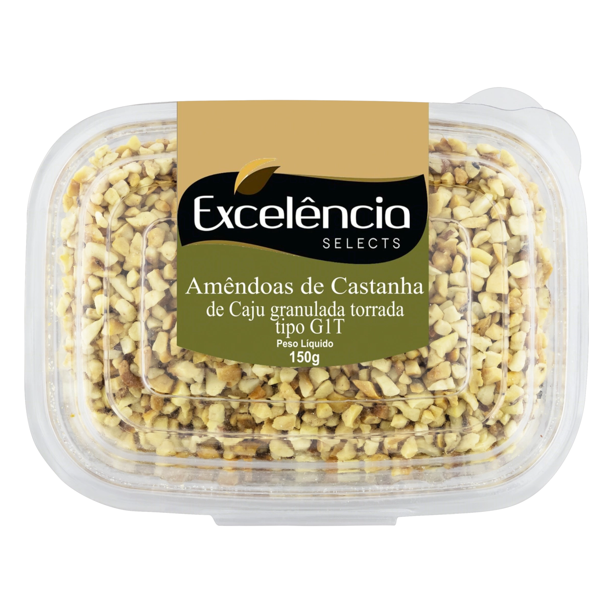 Amêndoas De Castanha De Caju Torrada Tipo G1t Granulada Excelência Selects Pote 150g