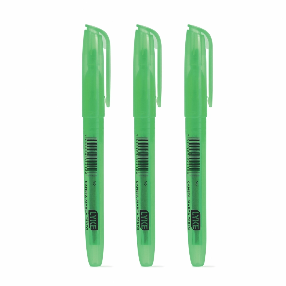 Caneta Marca Texto Verde Lyke