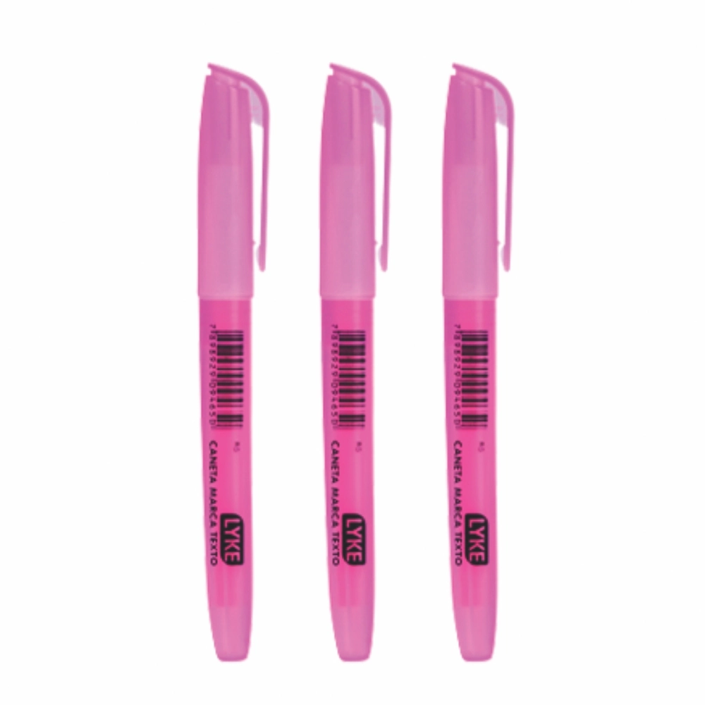 Caneta Marca Texto Rosa Lyke