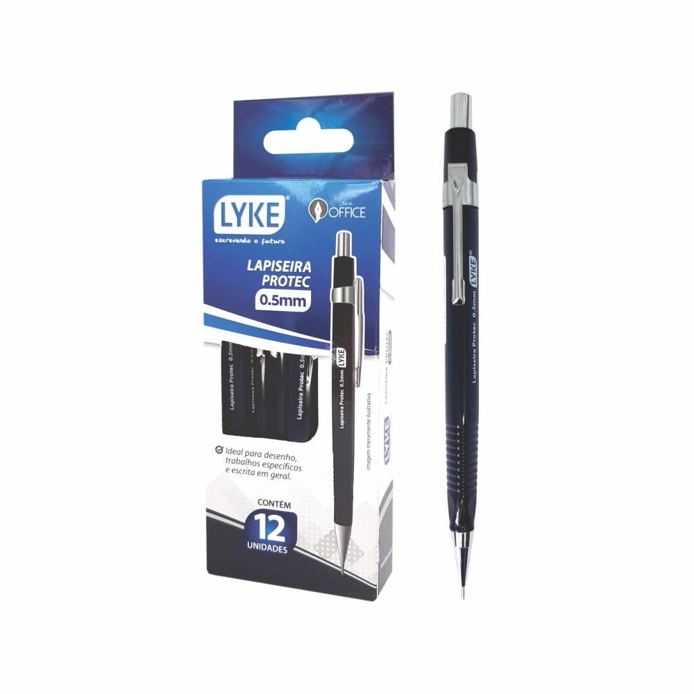Lapiseira Protec Preta 0.5mm Lo101 488 Lyke