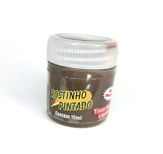 Tinta para Pintura Facial cor Marrom 15 ml Rostinho Pintado