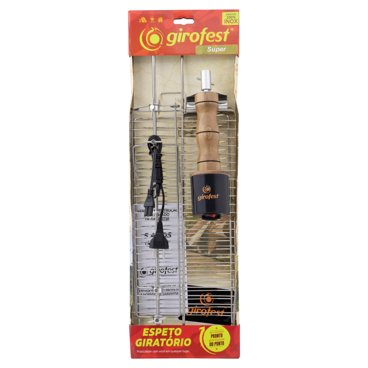 Espeto Giratório Super Inox Girofest 220v
