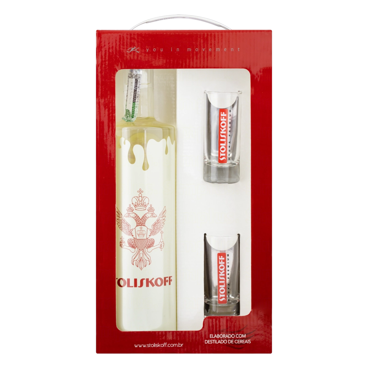 Kit 2 Copos Coquetel Alcoólico Chocolate Stoliskoff 750ml