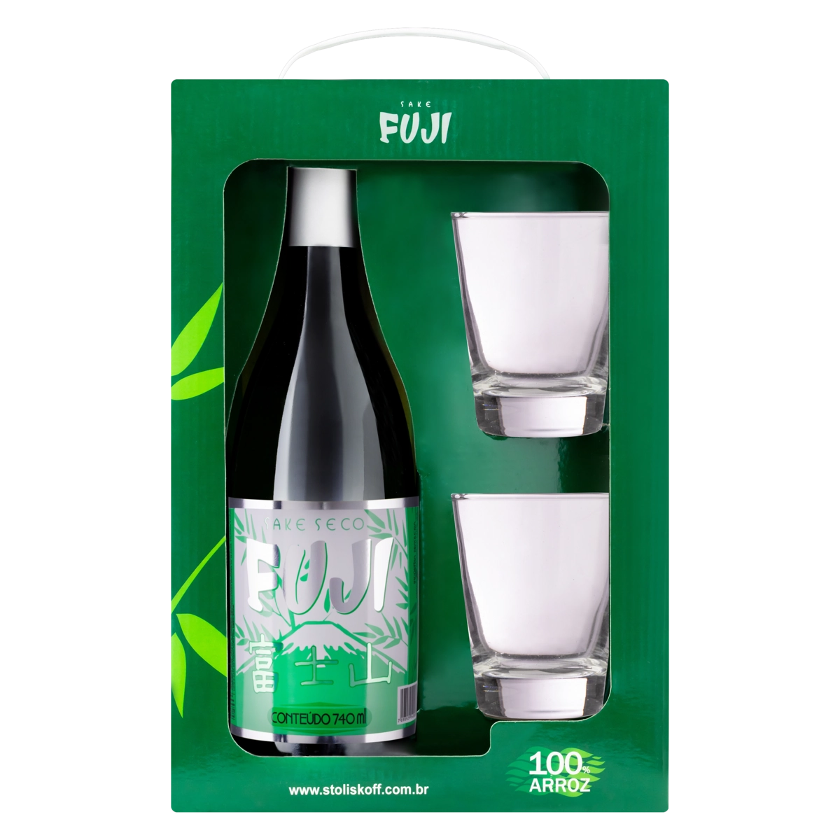 Kit 2 Copos 1 Saquê Seco Fuji 740ml