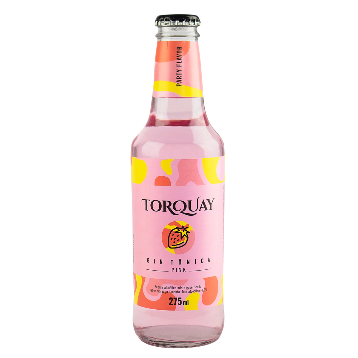 Gin Tônica Pink Morango e Menta Torquay Garrafa 275ml