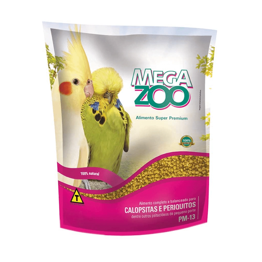 Ração para Calopsita e Periquito PM13 Megazoo 350g