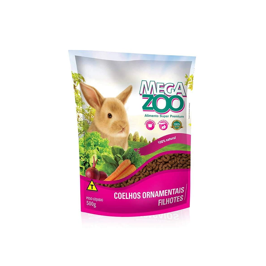 Ração para Coelhos Ornamentais Filhotes Megazoo 500g