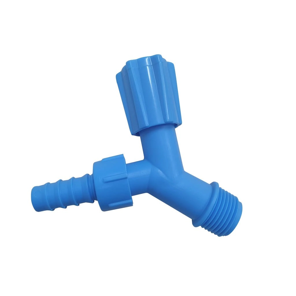 Torneira Para Jardim Com Redução 1/2  X 3/4  - 9 Cm Azul Claro