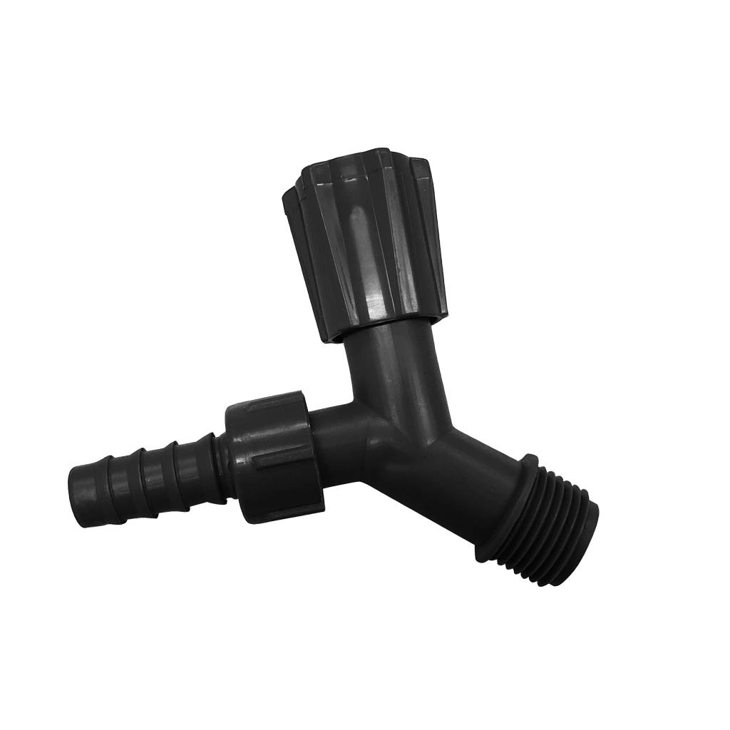 Torneira Para Jardim Com Redução 1/2 X 3/4 - 9 Cm Preto