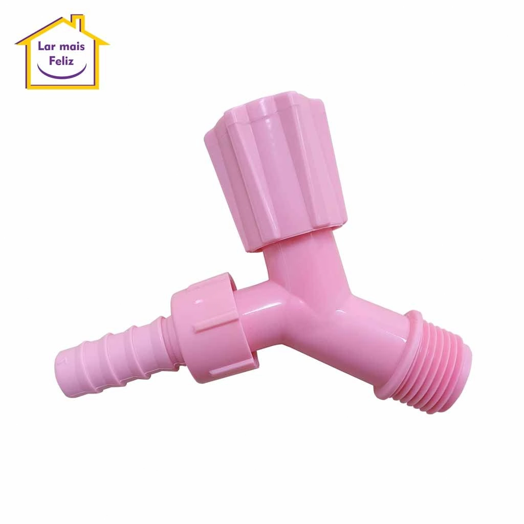 Torneira Para Jardim Com Redução 1/2 X 3/4 - 9 Cm Rosa Claro