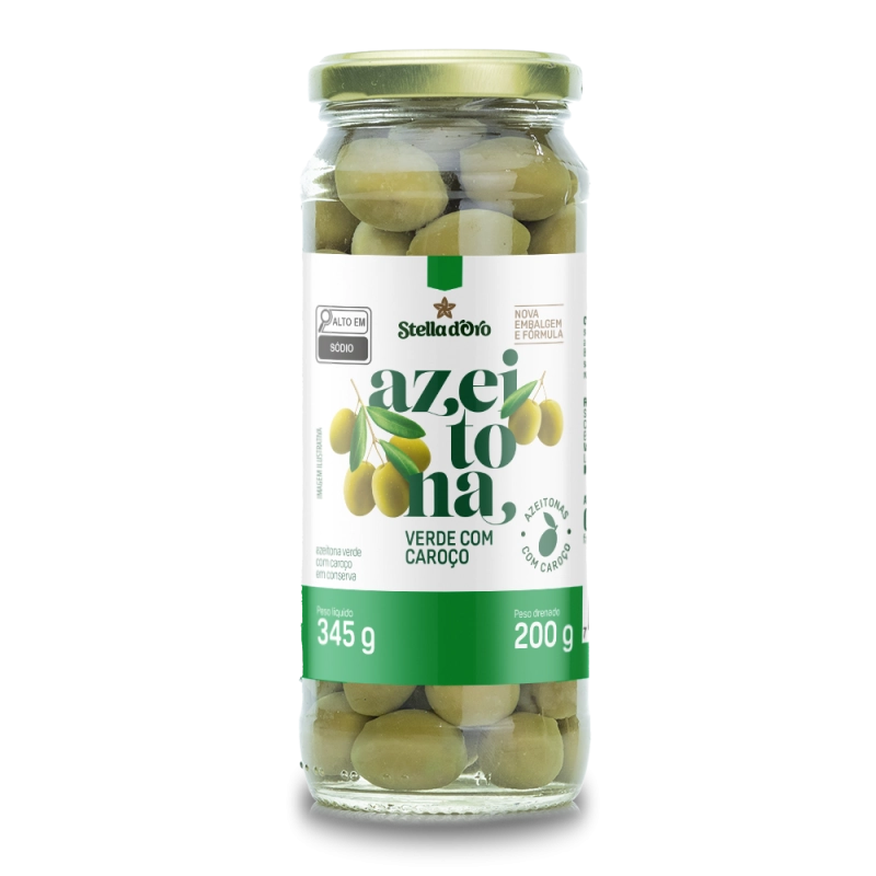 Azeitona Stella Doro Vde 200gr C/caroco