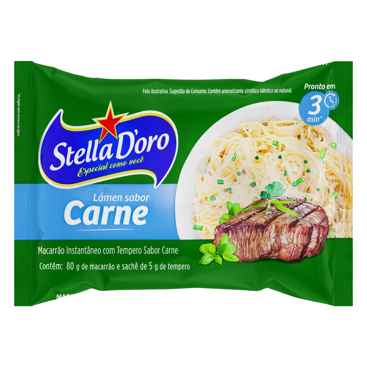 Macarrão Instantâneo Lámen Carne Stella Doro Pacote 85g