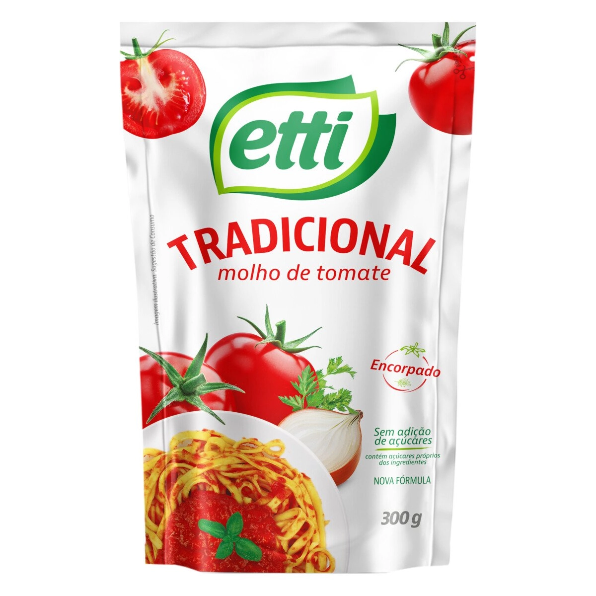 Molho de Tomate Encorpado Tradicional Etti Sachê 300g