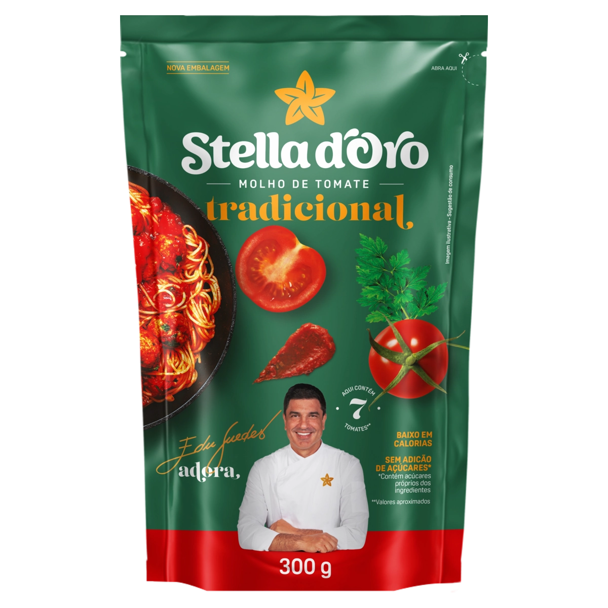 Molho de Tomate Tradicional Stella D'oro Sachê 300g